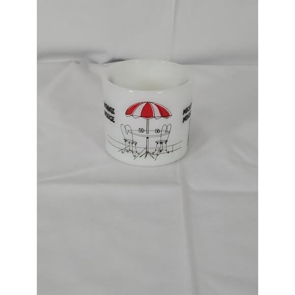 Vintage Fire King Anchor Hocking Mickey & Minnie Mouse Disney Milk Glass Cup Mug - Picture 2 of 5